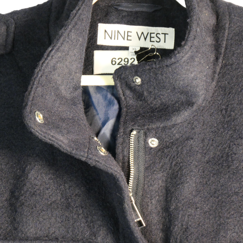 Nine West Jacket Womens Size XL Dark Blue Fleece Normcore Minimalist Casual Chic - Picture 9 of 11